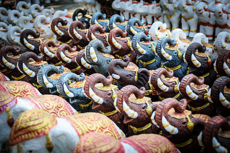 Group of small elephant statue.の写真素材