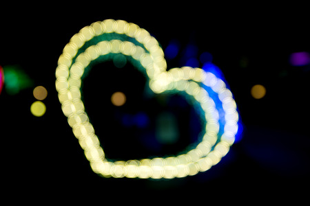 Colorful blurred bokeh of lights background.