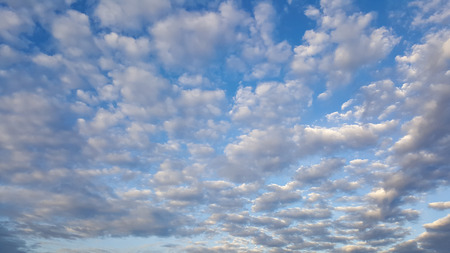 Beautiful blue sky with clouds in the clear day.