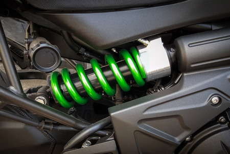 Motorcycle shock absorbers a device for absorbing jolts and vibrations, especially on a motor vehicle.の写真素材