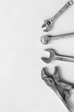 Group of tools concept for labor days background.の写真素材