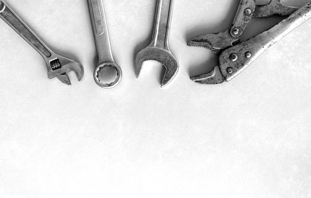 Group of tools concept for labor days background.