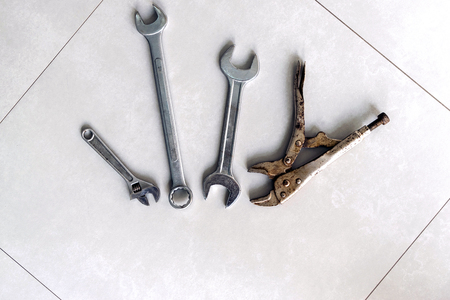 Group of tools concept for labor days background.の写真素材