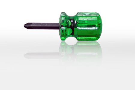 Short screwdriver isolated on white background,Special tools for maintenance.の写真素材