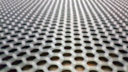 Blurred of aluminium wire mesh material texture background.の写真素材