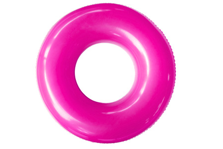 The swim ring was derived from the inner tube, the inner, enclosed, inflatable part of older vehicle tires.の写真素材
