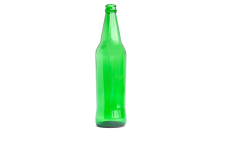 Glass bottles for beer, alcohol or other beverage industry isolated on white background.の写真素材