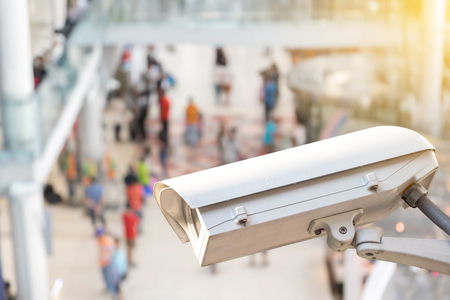 CCTV or surveillance camera recording inside the airport terminal to the various internal security.の写真素材