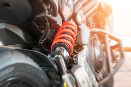 Blurred effect image soft focus of the motor vehicle shock absorber.の写真素材