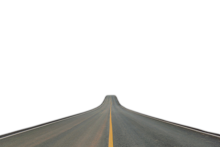Lane blacktop isolated on white background.の写真素材