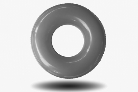 Gray swim ring isolated on white background.の写真素材