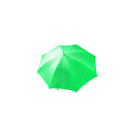 Colorful umbrella for protection against sun and rain isolated on white background.の写真素材