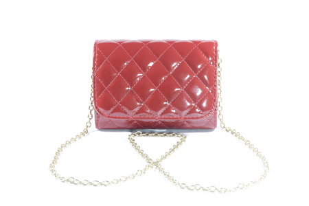 Fashion women leather bag isolated on white background.の写真素材