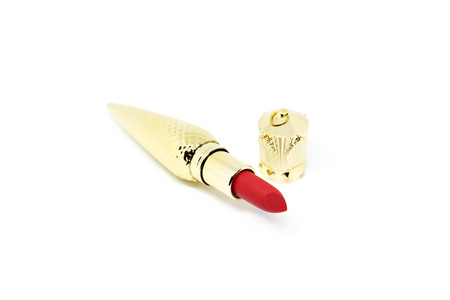 Beautiful design of colorful lipstick makeup for women who love beauty isolated on white background.の写真素材