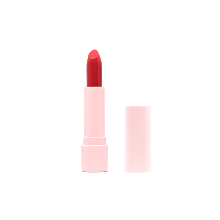 Lipstick makeup for women who love beauty isolated on white background.の写真素材