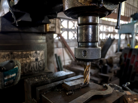 Drilling in steel and engineering industries.の写真素材
