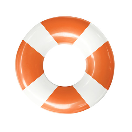 Life buoy or swim ring  isolated on white background with clipping path.の写真素材