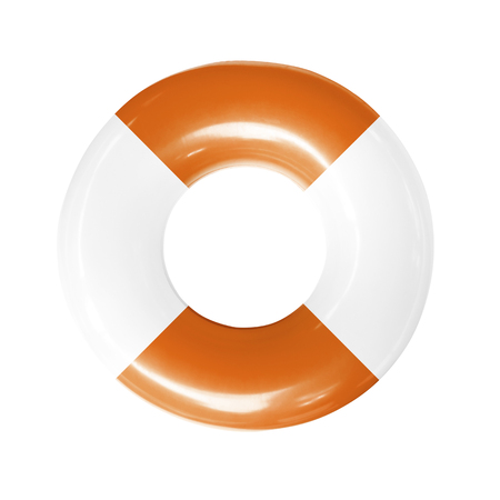 Life buoy or swim ring  isolated on white background with clipping path.の写真素材