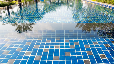 Closeup surface of the water in the swimming pool.の写真素材