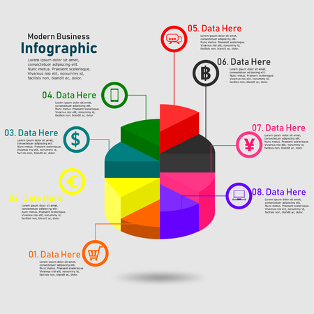 Modern design of business infographic vector illustration use for presentation for your business.のイラスト素材