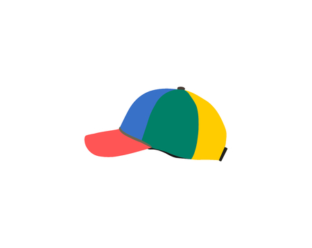 Colorful fashion baseball cap isolated on white background, illustration vector design.のイラスト素材