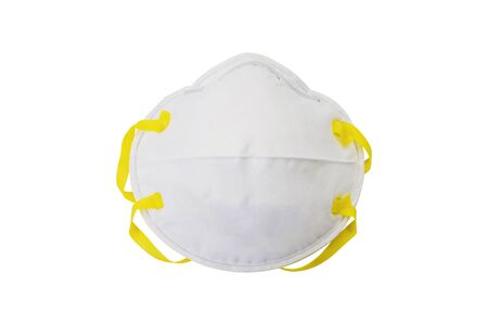 N95 mask respirator for dust, PM2.5, odor and chills. Coronavirus Covid-19 infection isolated on white background.の写真素材