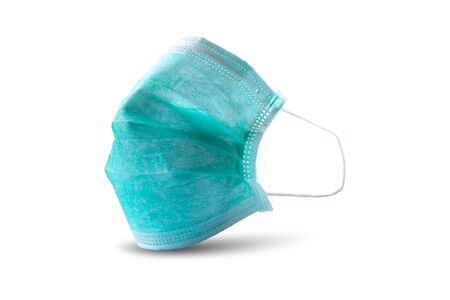 Sanitary napkin mask for preventing spreading and respiratory infections isolated on white background, Stop Coronavirus Covid-19 concept.の写真素材