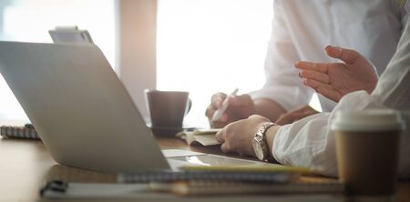 Business working in office with documents and laptop people Consulting and business planning.
の写真素材