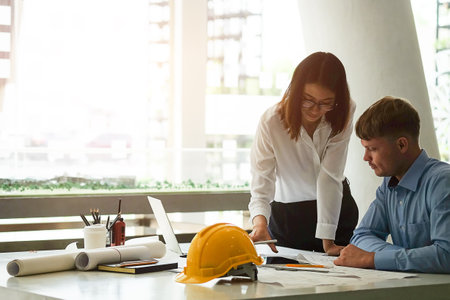 Business working in office with documents and laptop people Consulting and business planning.の写真素材