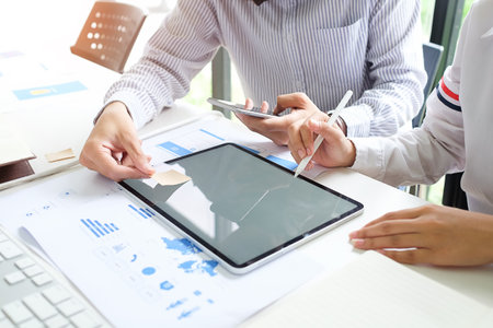 Business working in office with documents and laptop people Consulting and business planning.の写真素材