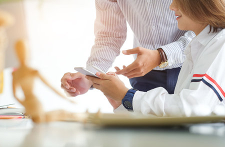 Business working in office with documents and laptop people Consulting and business planning.の写真素材