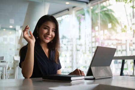Business working in office with documents and laptop people Consulting and business planning.