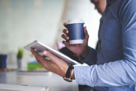 Business working in office with documents and laptop people Consulting and business planning.
