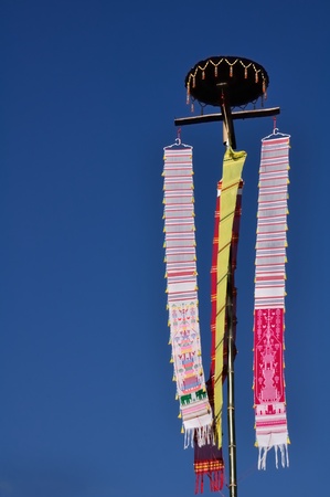 The pagoda festival  BanMo temple  Maerim Distric Chiangmai Thailandの写真素材