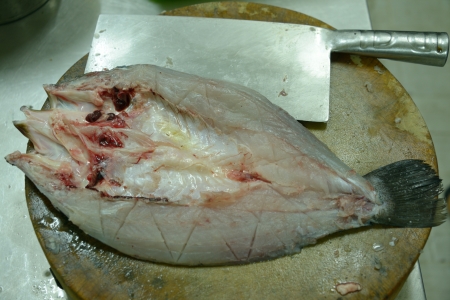 Prepare fish for cooking の写真素材