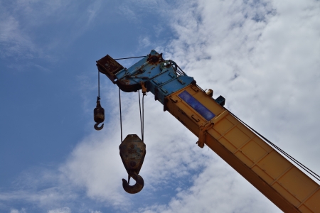 Heavy hook on crane truck の写真素材