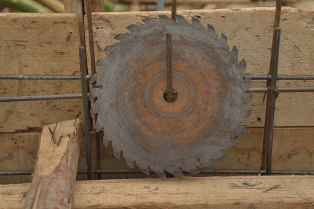 Circular saw on site,の写真素材