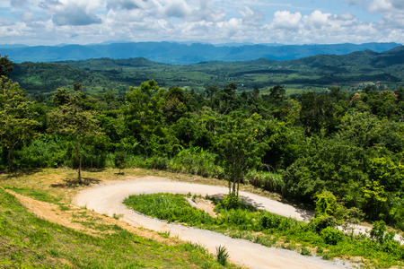 Road in the mountain,top view.の写真素材