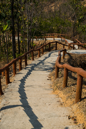 Concrete walkway on mountain,Chiang mai Thailand.の写真素材