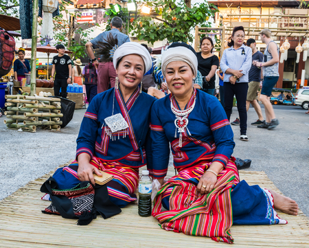 CHIANGMAI THAILAND FEBRUARY 22:Unidentified portrait Ethnic people in Lanna Ethnic cultural Festival...