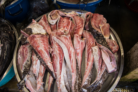 sea foods prepare for sale at the market,Thailand.