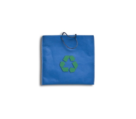 Blue Recycle Bagの写真素材