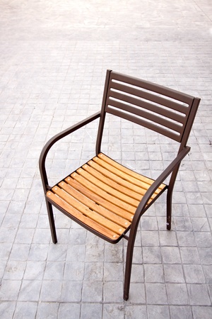 Modern chair style of wood and metalの写真素材