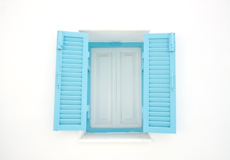 Window frame in modern style on white wallの写真素材