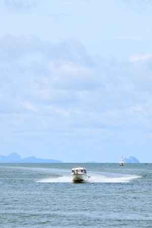 Speed boat on the sea of Thailandの写真素材