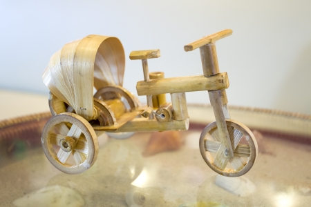 Thai tricycle invents from the bambooの写真素材
