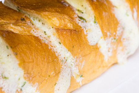 Bread on white plate