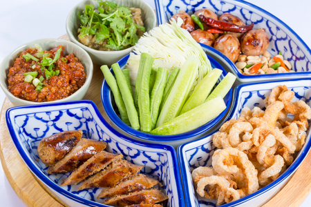 KhanToke dinners have long been a popular tourist attraction in areas of Northern Thailandの写真素材