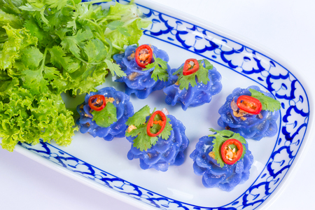 sweet-flour cake filled with sugar and coconut-meat, Chormuangの写真素材