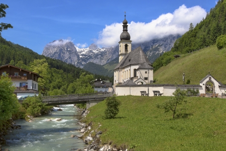 Church in Ramsau, Germany at Berchresgaden